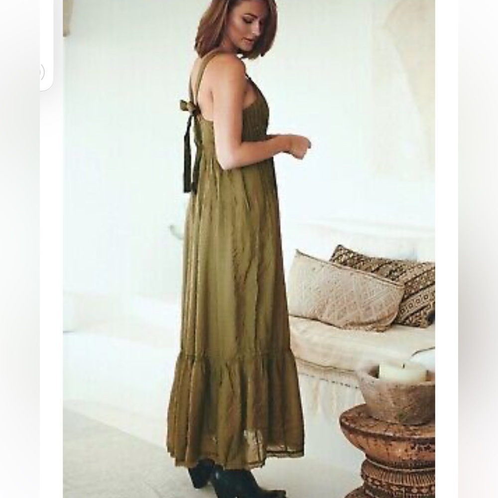 Free People Frankie Pintuck Maxi Dress Size Small, oversized - Picture 6 of 16